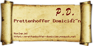 Prettenhoffer Domicián névjegykártya